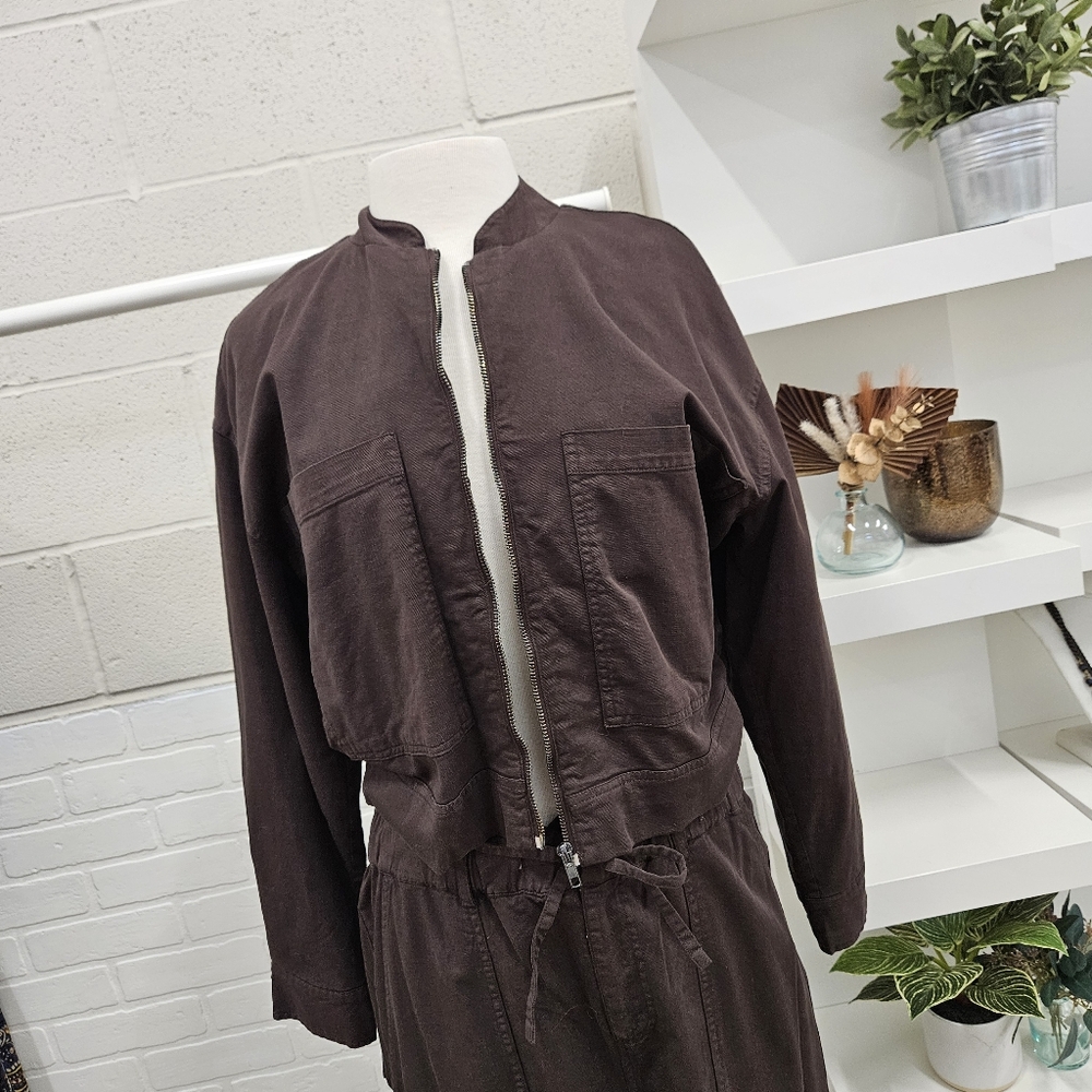 Soft Twill Stand Collar Jacket - Picture 2 of 14